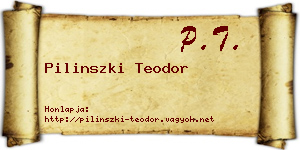 Pilinszki Teodor névjegykártya
